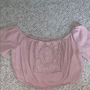 off the shoulder crop top